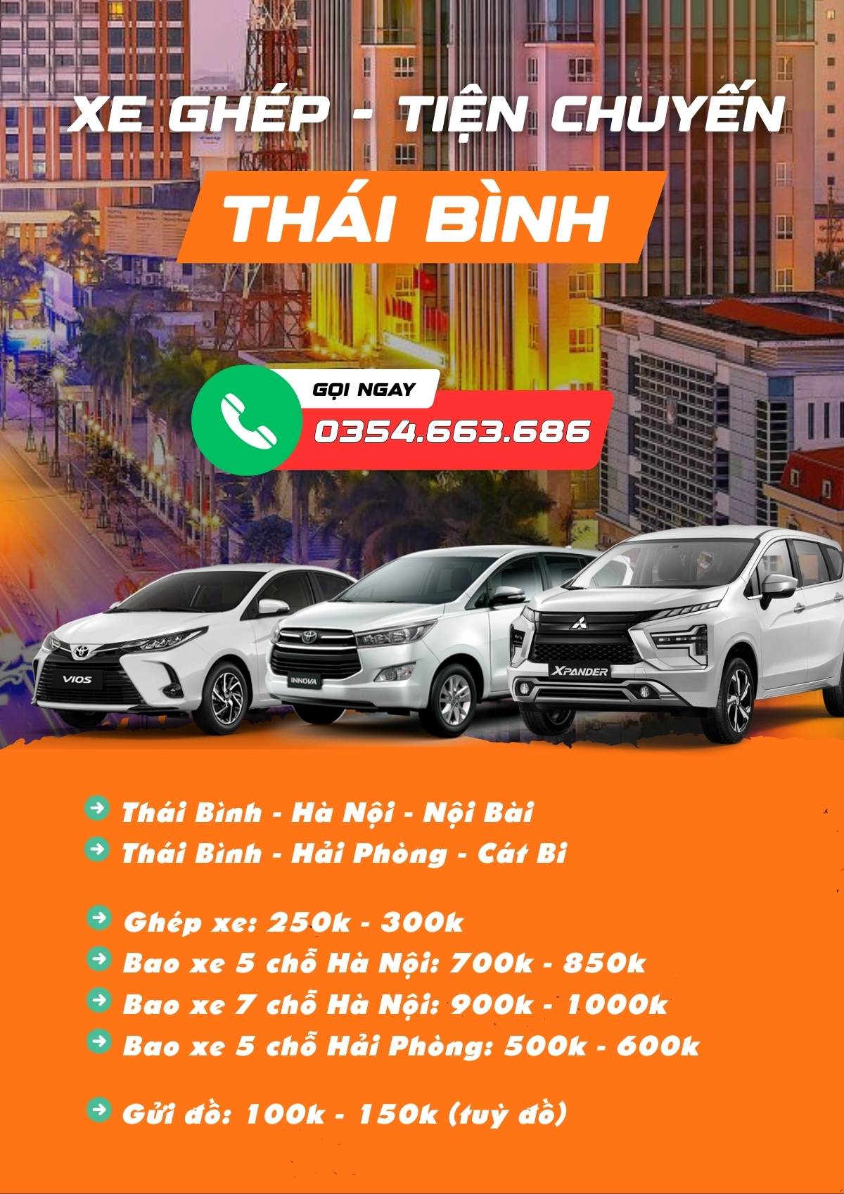 banner xe ghep tien chuyen thai binh mobile
